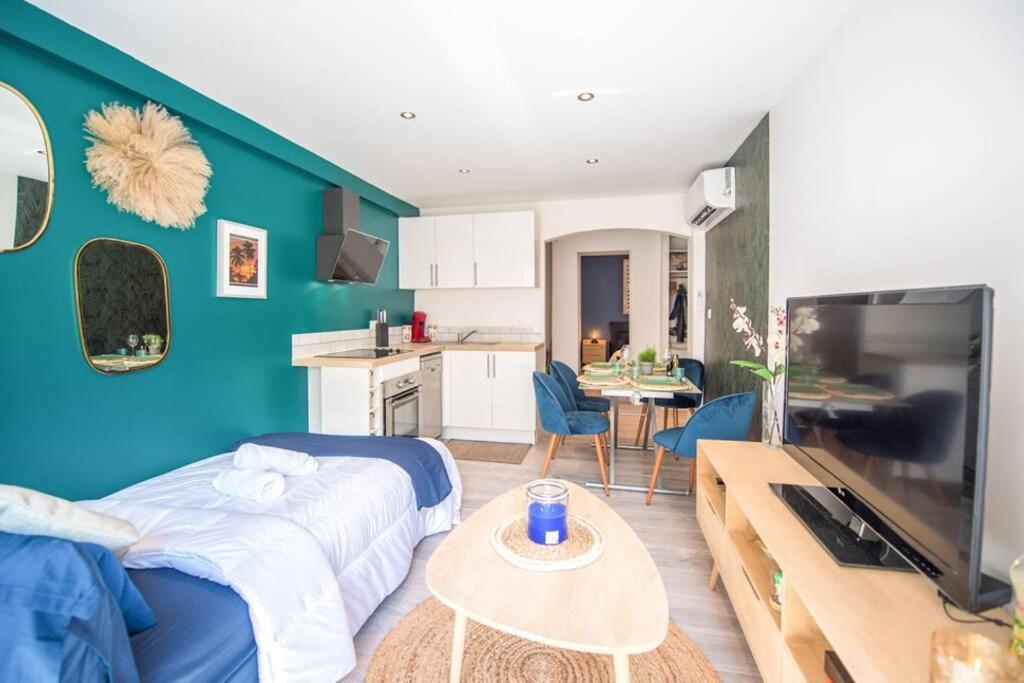 4 Couchages Climatise Direct Plage Wifi Parking Antibes Eksteriør billede
